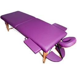 MASSAGE TABLE FOLDING WOOD COMFORT AT 006S-3 PURPLE